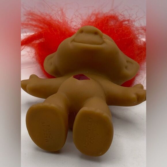 Vintage Treasure Troll with Diamond Belly Jewel by Ace Novelty - Picture 2 of 3